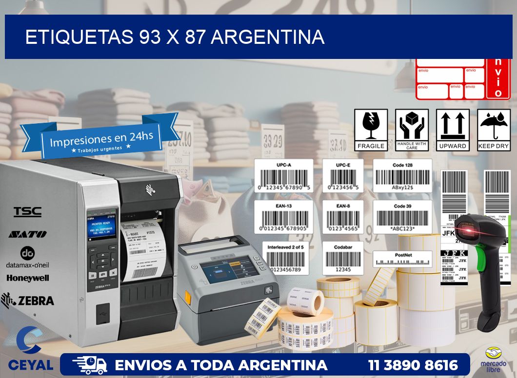 ETIQUETAS 93 x 87 ARGENTINA