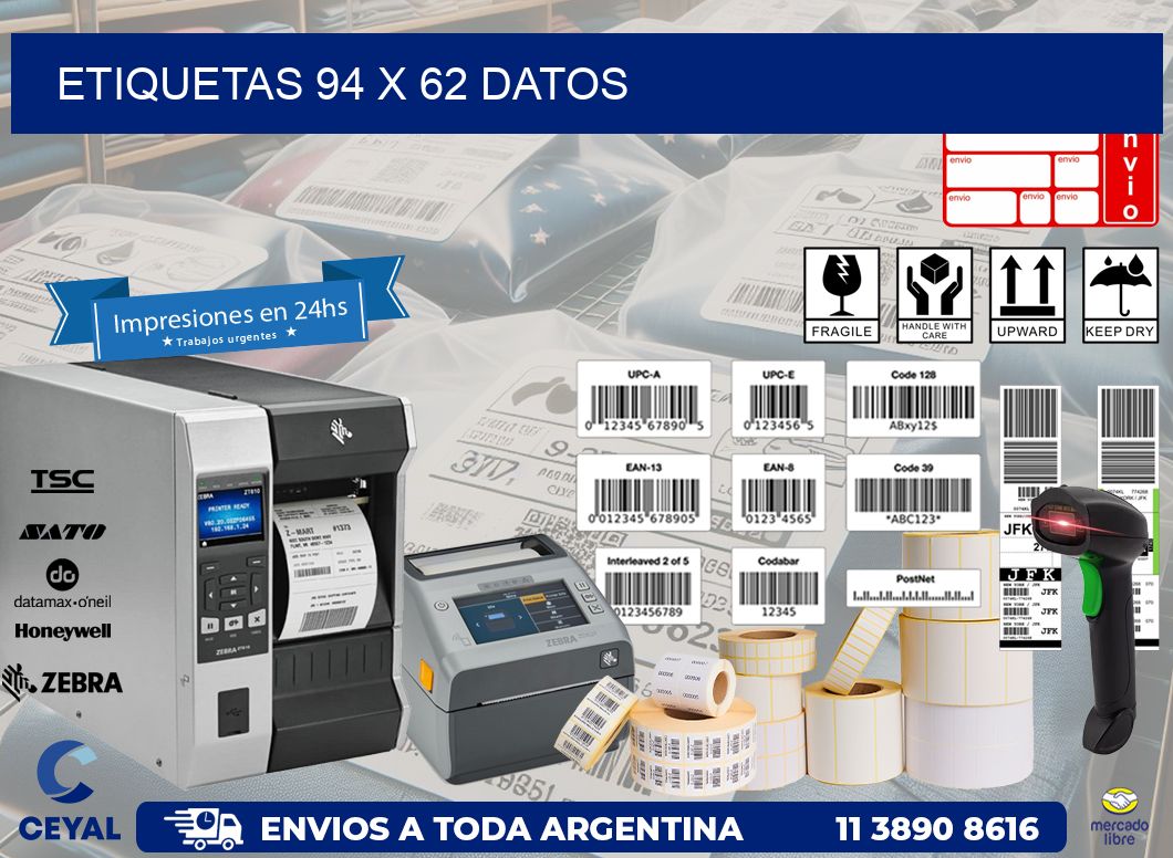 ETIQUETAS 94 x 62 DATOS