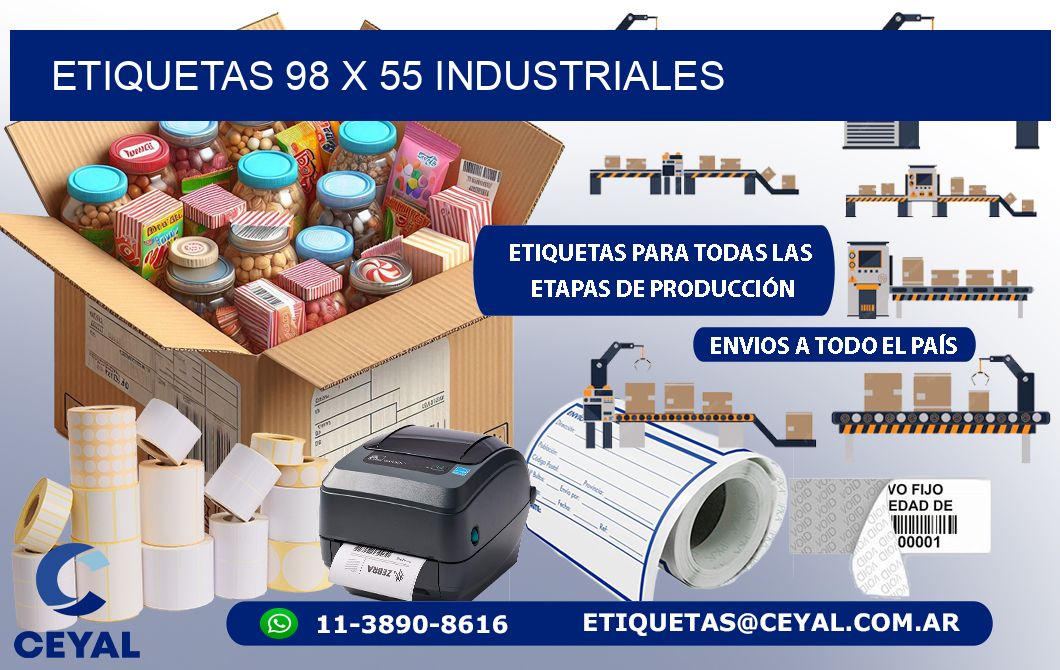 ETIQUETAS 98 x 55 INDUSTRIALES