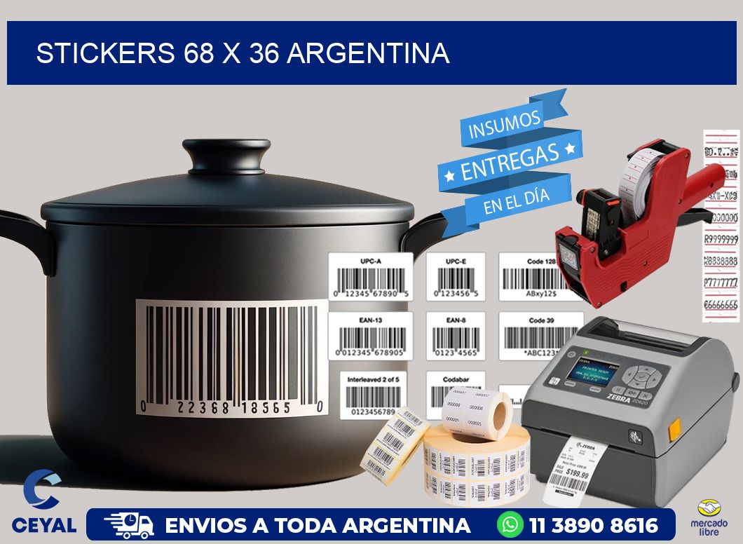 STICKERS 68 x 36 ARGENTINA