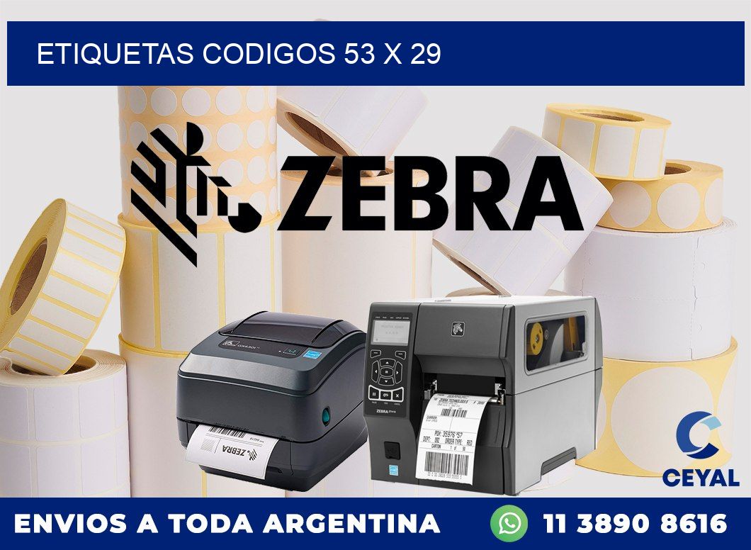 etiquetas codigos 53 x 29