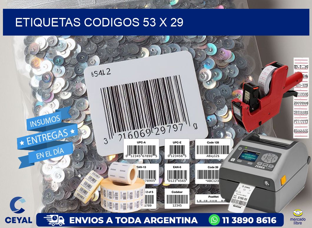 etiquetas codigos 53 x 29