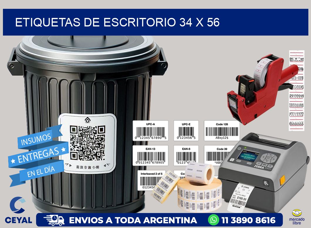 etiquetas de escritorio 34 x 56