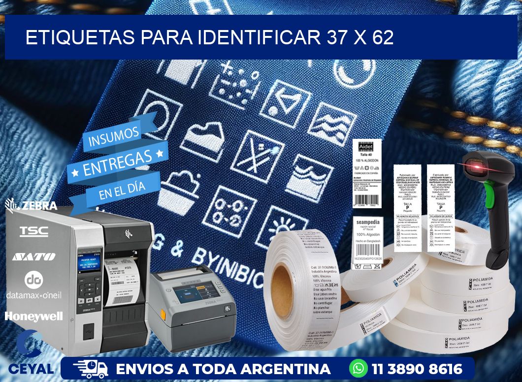 etiquetas para identificar 37 x 62