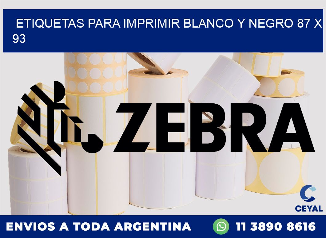 etiquetas para imprimir blanco y negro 87 x 93