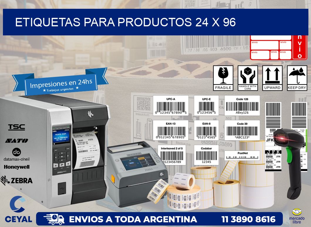 etiquetas para productos 24 x 96
