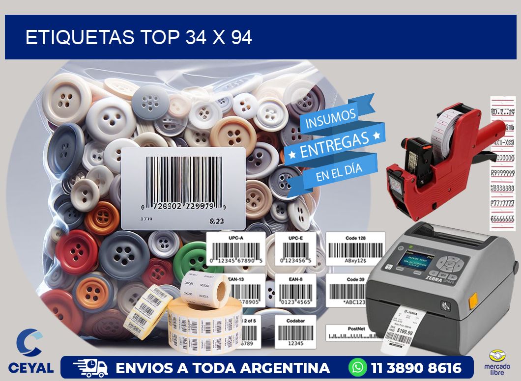 etiquetas top 34 x 94