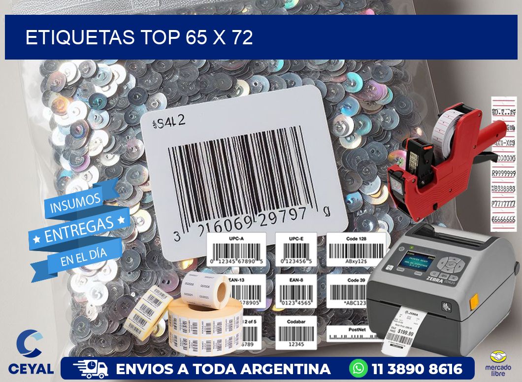 etiquetas top 65 x 72