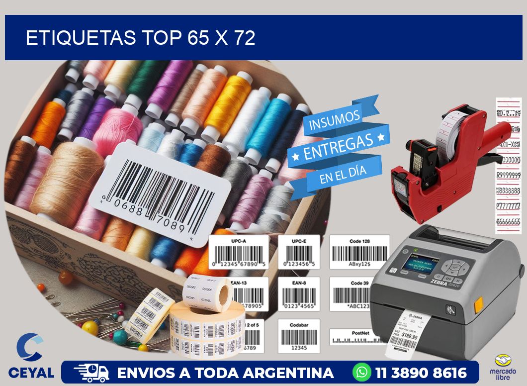 etiquetas top 65 x 72