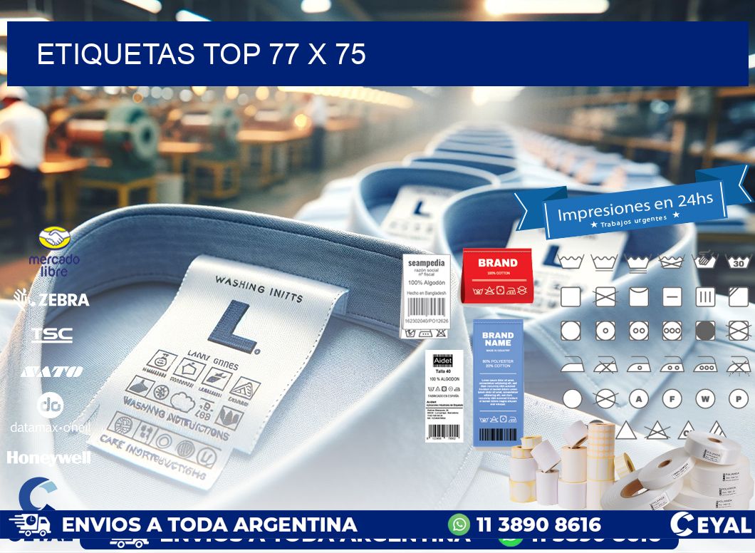 etiquetas top 77 x 75