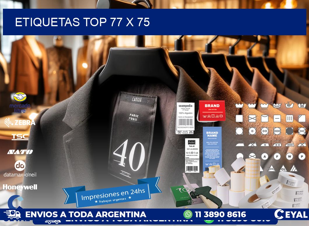 etiquetas top 77 x 75