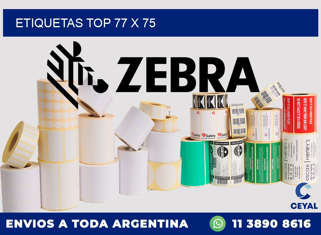 etiquetas top 77 x 75