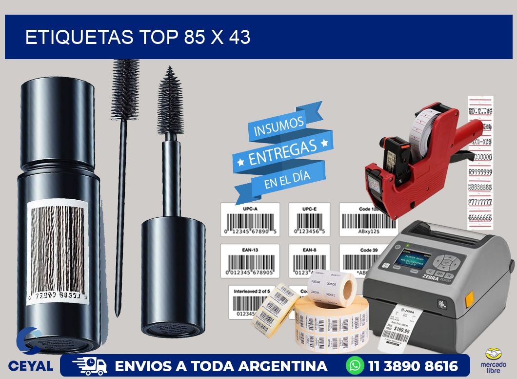 etiquetas top 85 x 43