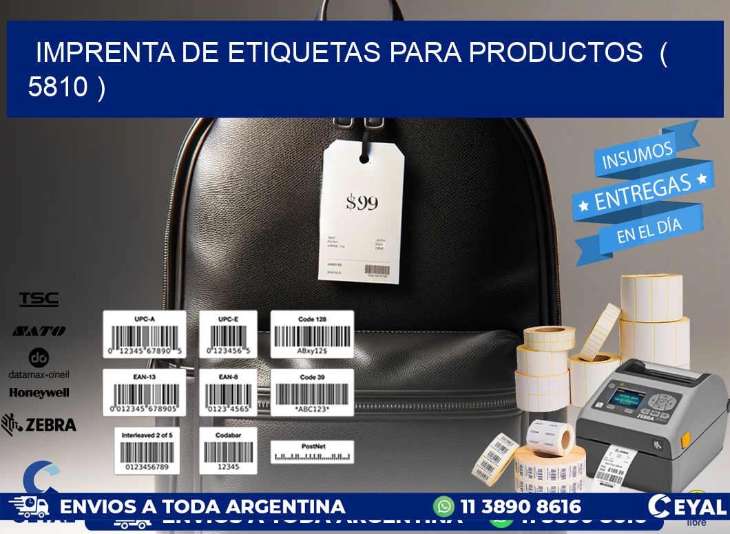 imprenta de etiquetas para productos  ( 5810 )