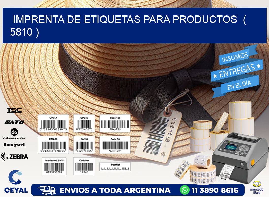 imprenta de etiquetas para productos  ( 5810 )