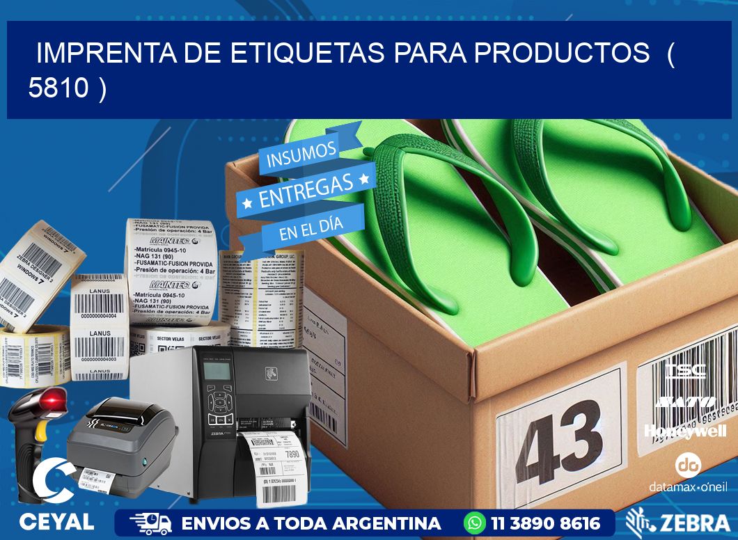 imprenta de etiquetas para productos  ( 5810 )