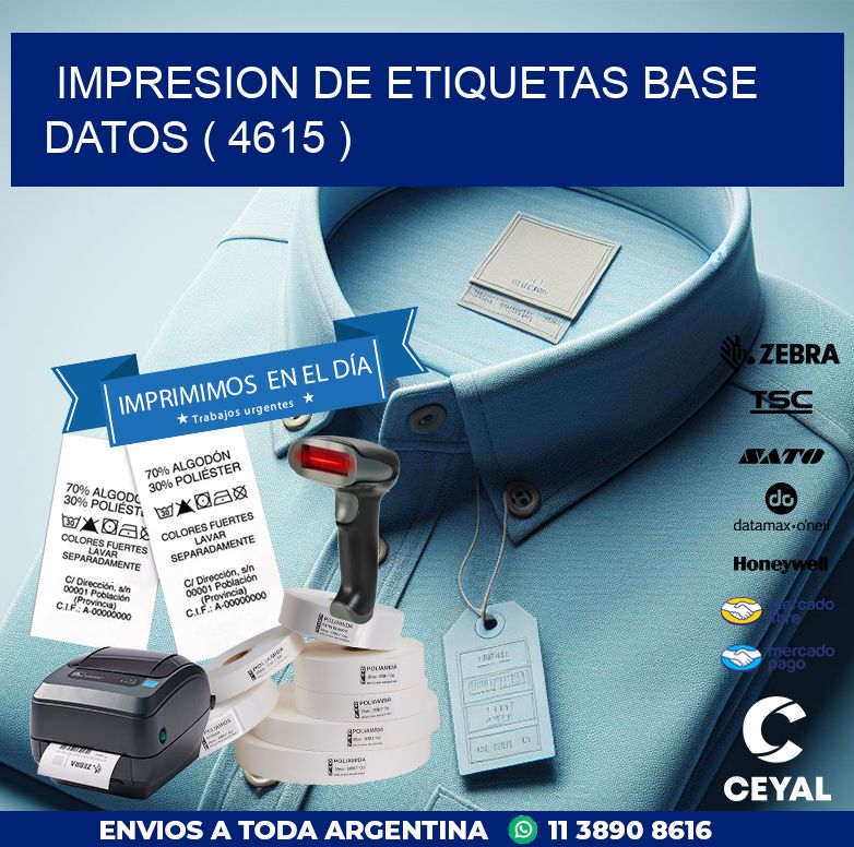 impresion de etiquetas base datos ( 4615 )