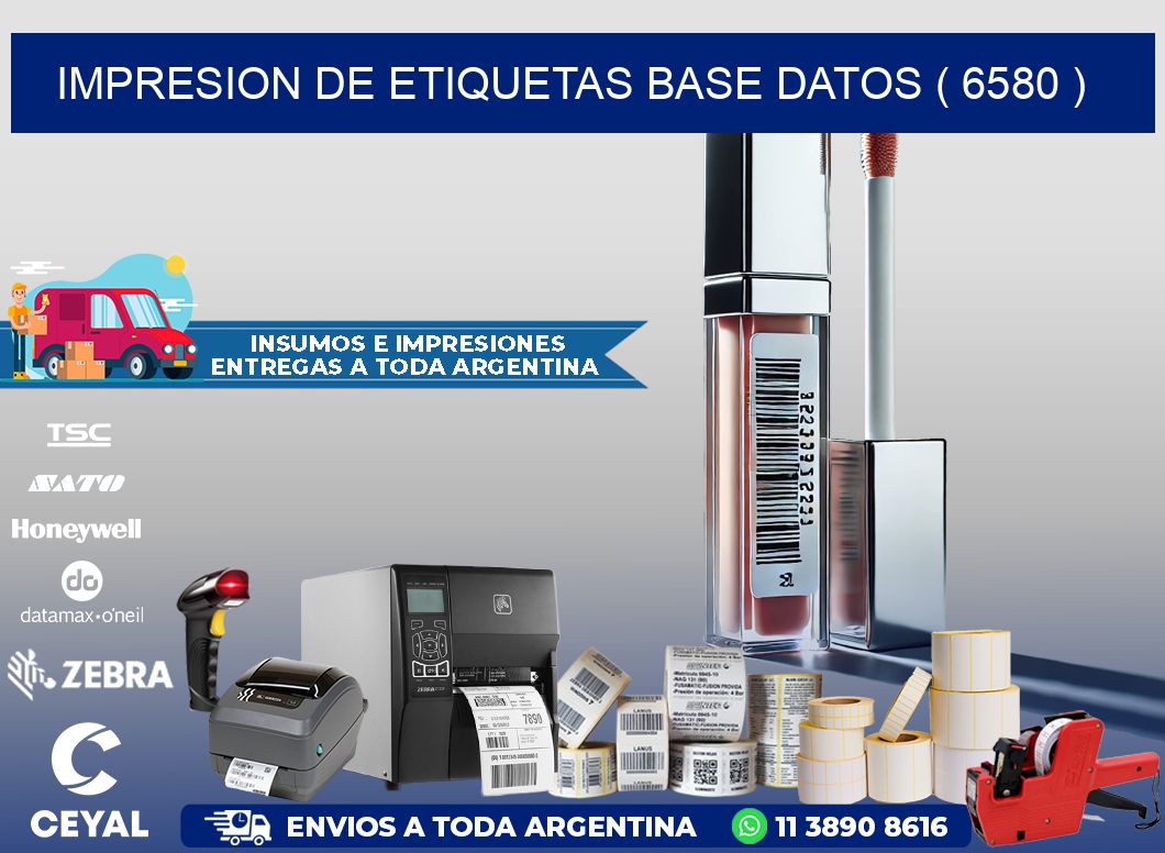 impresion de etiquetas base datos ( 6580 )