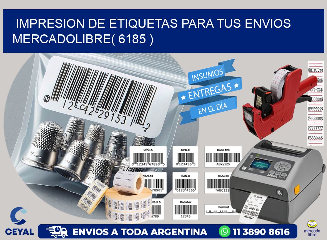 impresion de etiquetas para tus envios mercadolibre( 6185 )