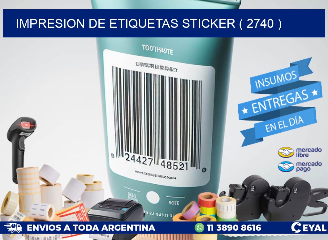 impresion de etiquetas sticker ( 2740 )