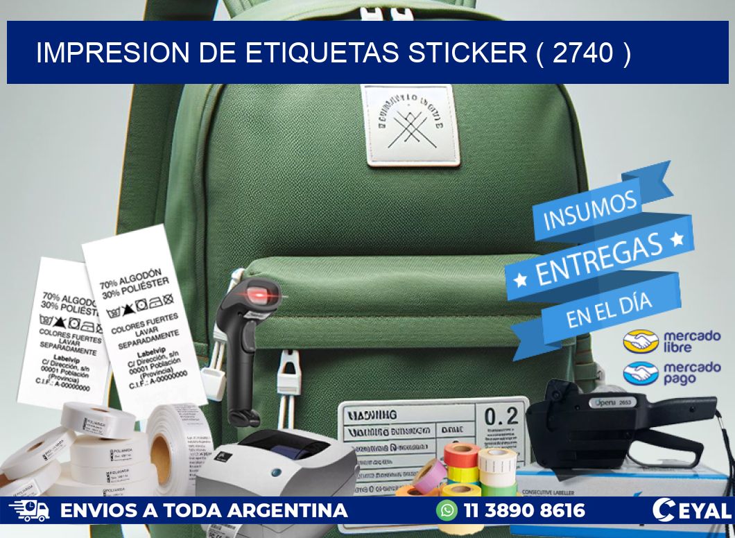 impresion de etiquetas sticker ( 2740 )