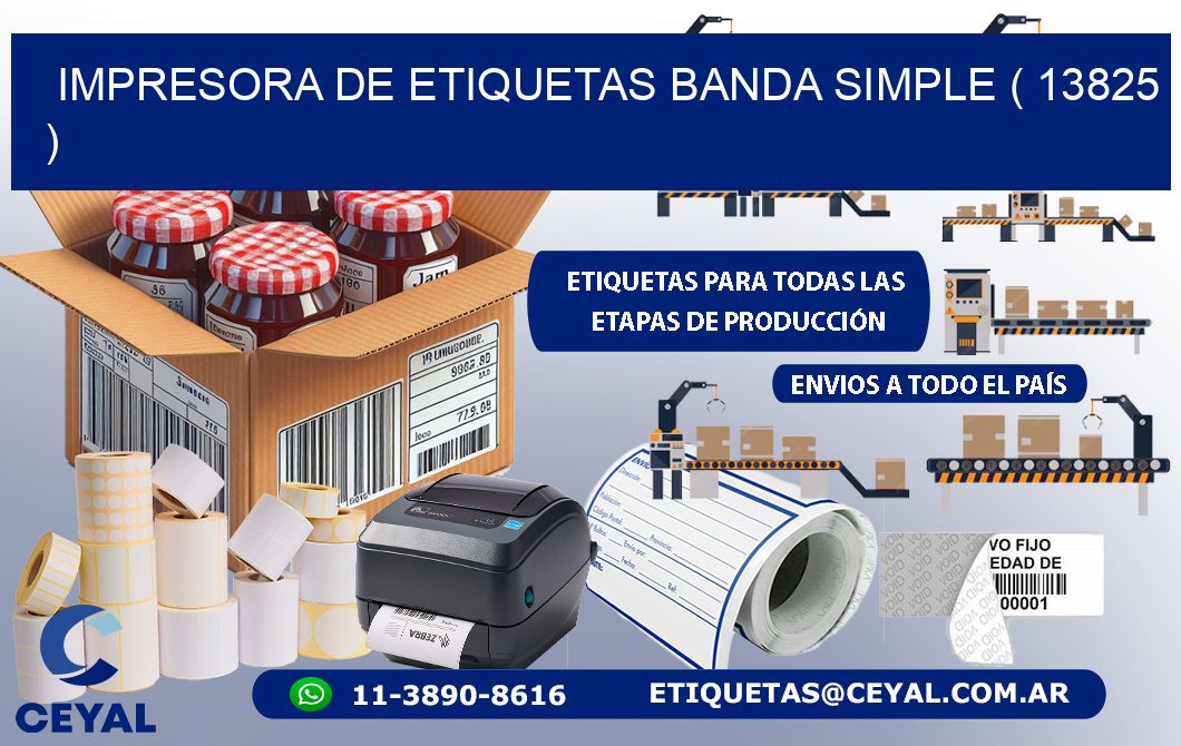 impresora de etiquetas banda simple ( 13825 )