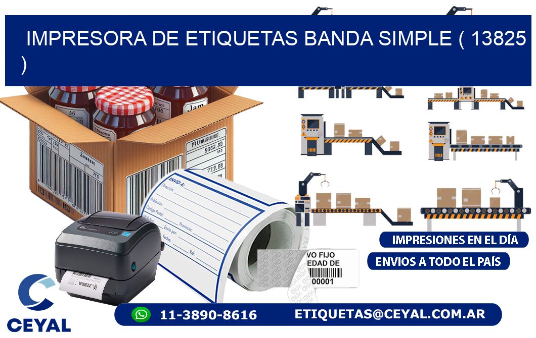 impresora de etiquetas banda simple ( 13825 )