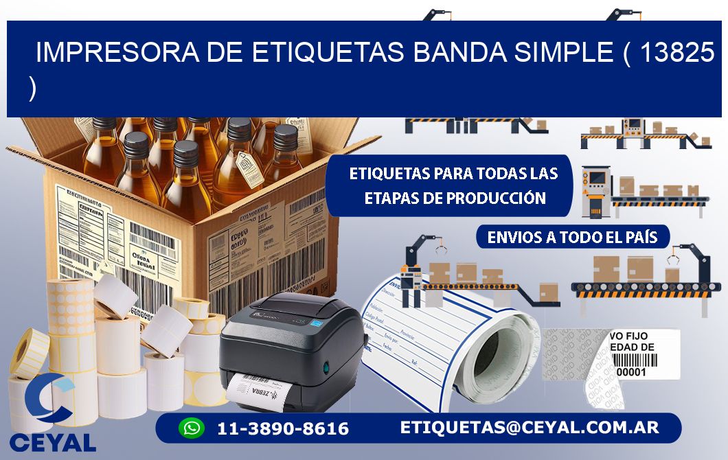 impresora de etiquetas banda simple ( 13825 )