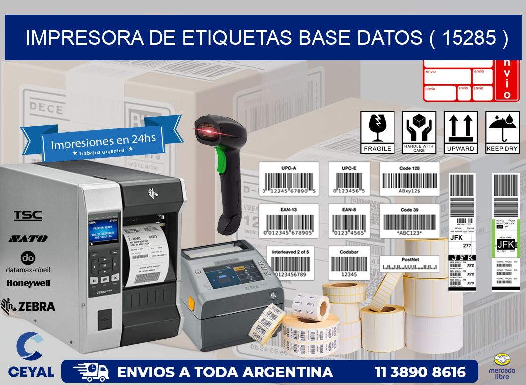 impresora de etiquetas base datos ( 15285 )