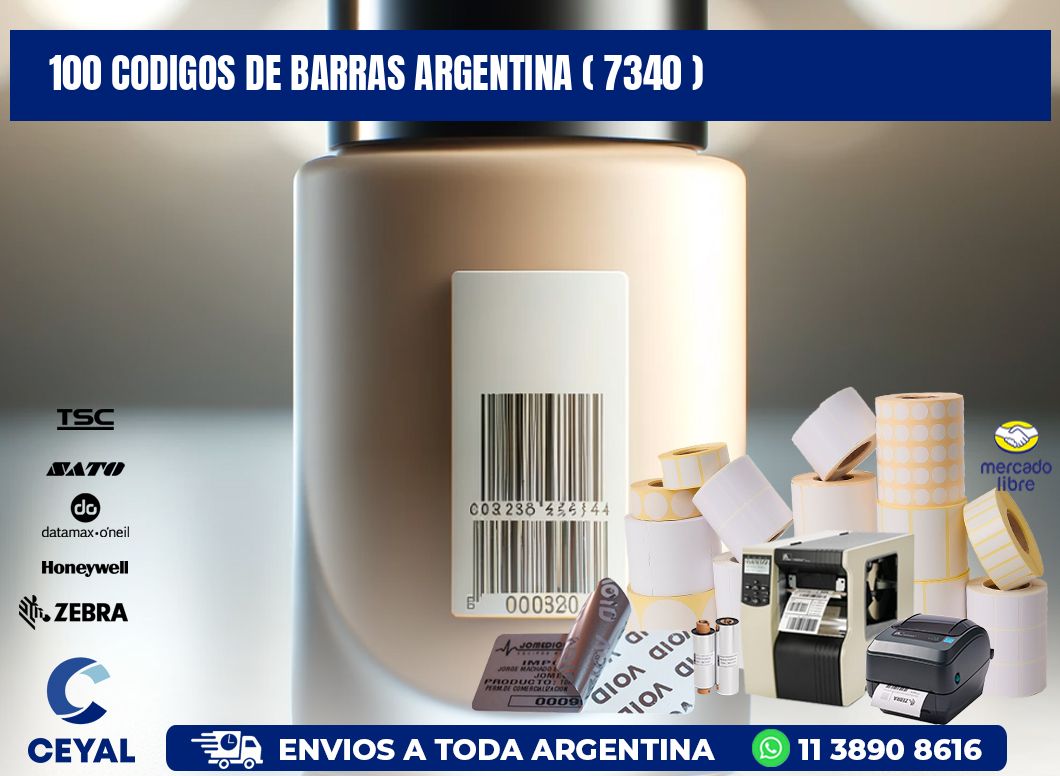 100 codigos de barras argentina ( 7340 )