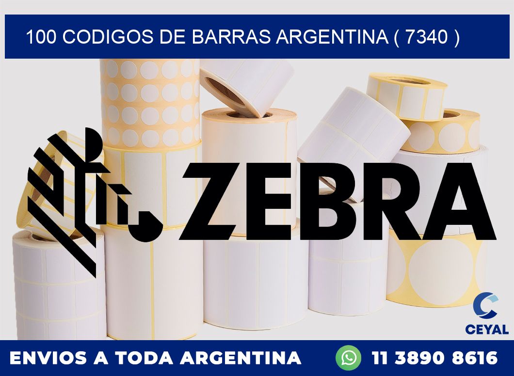 100 codigos de barras argentina ( 7340 )