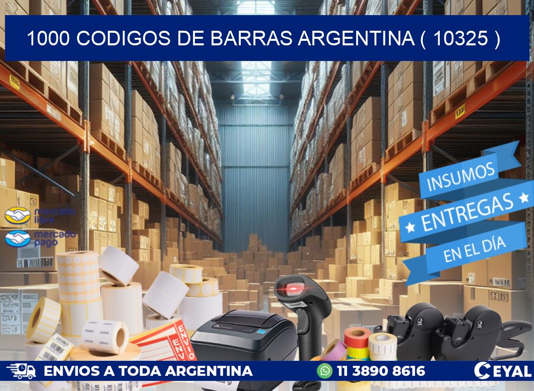 1000 codigos de barras argentina ( 10325 )