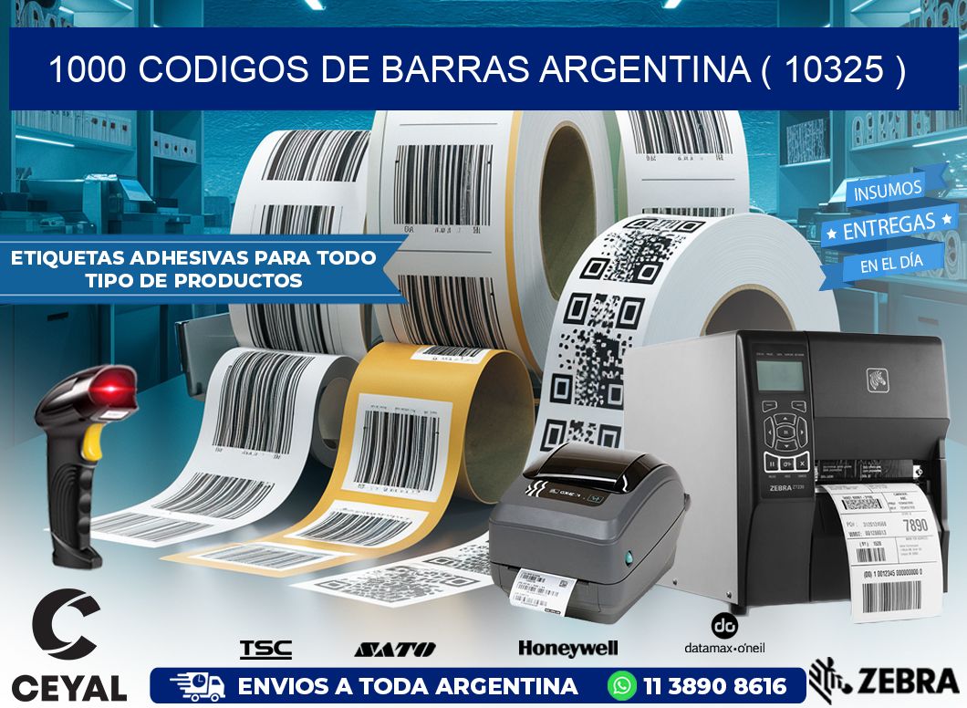 1000 codigos de barras argentina ( 10325 )