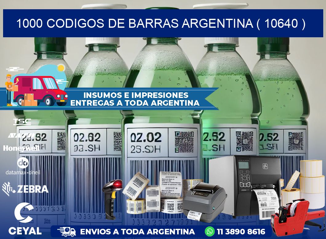 1000 codigos de barras argentina ( 10640 )