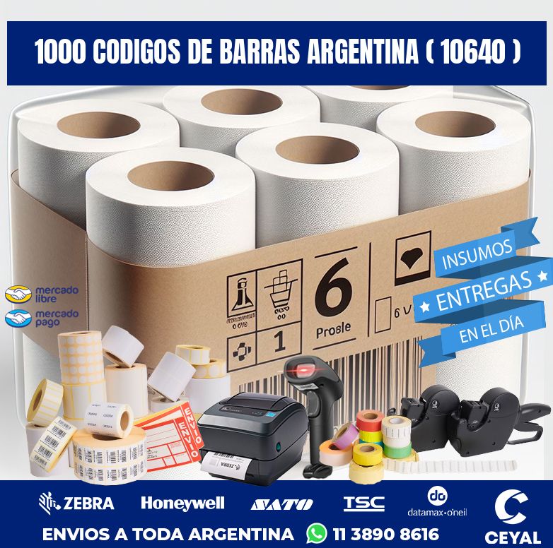 1000 codigos de barras argentina ( 10640 )