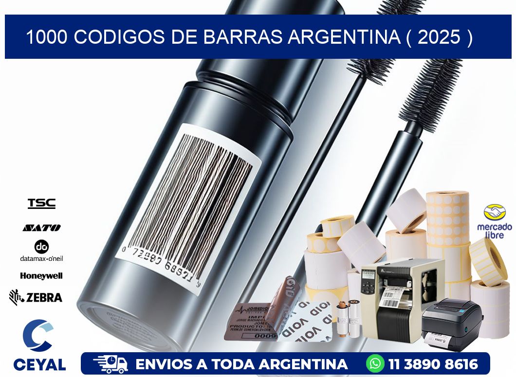 1000 codigos de barras argentina ( 2025 )