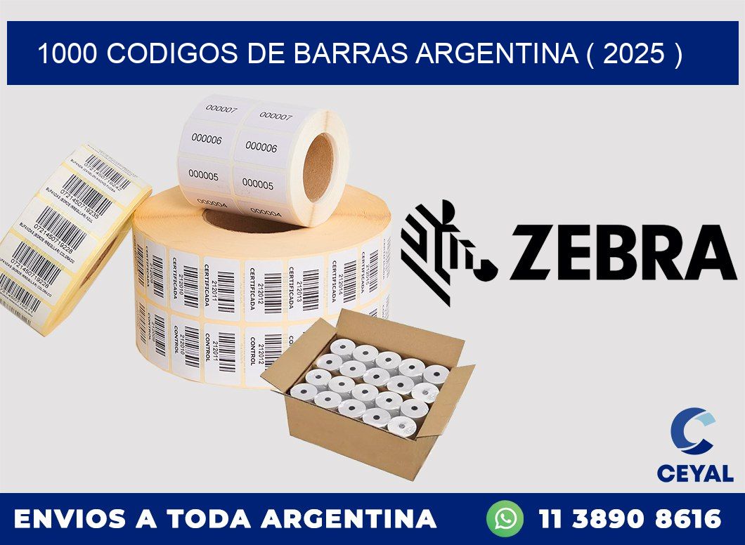 1000 codigos de barras argentina ( 2025 )