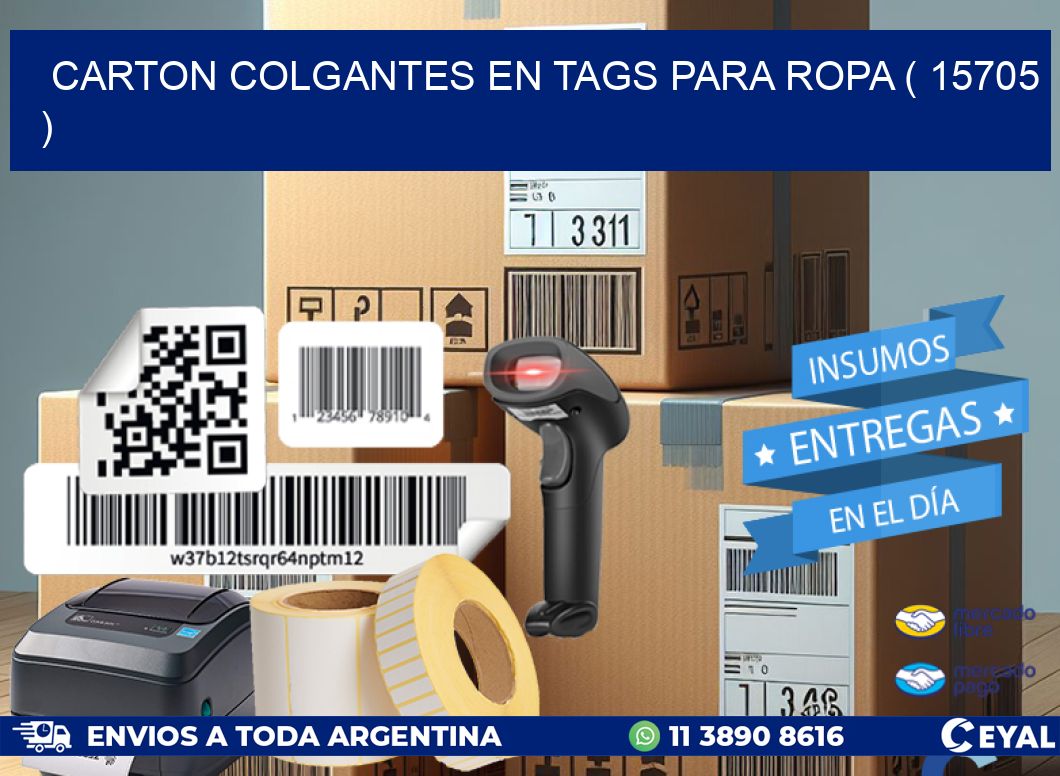 CARTON COLGANTES EN TAGS PARA ROPA ( 15705 )