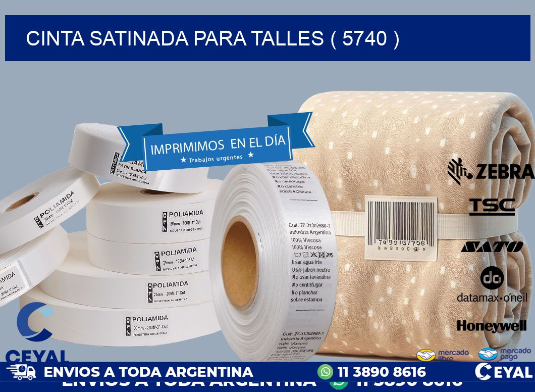 CINTA SATINADA PARA TALLES ( 5740 )