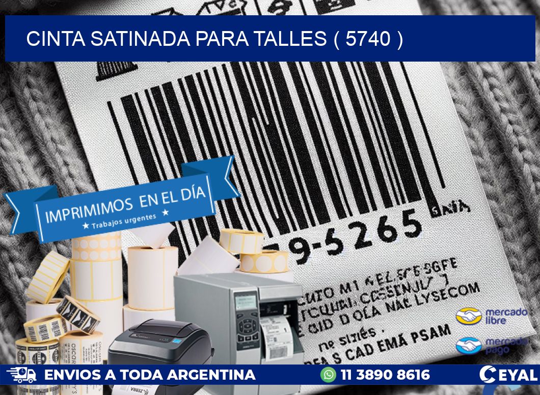 CINTA SATINADA PARA TALLES ( 5740 )