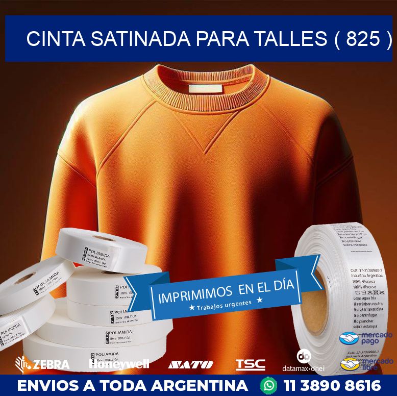 CINTA SATINADA PARA TALLES ( 825 )