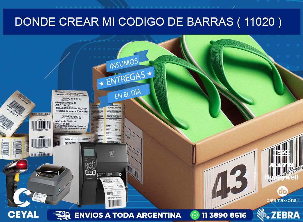 DONDE CREAR MI CODIGO DE BARRAS ( 11020 )