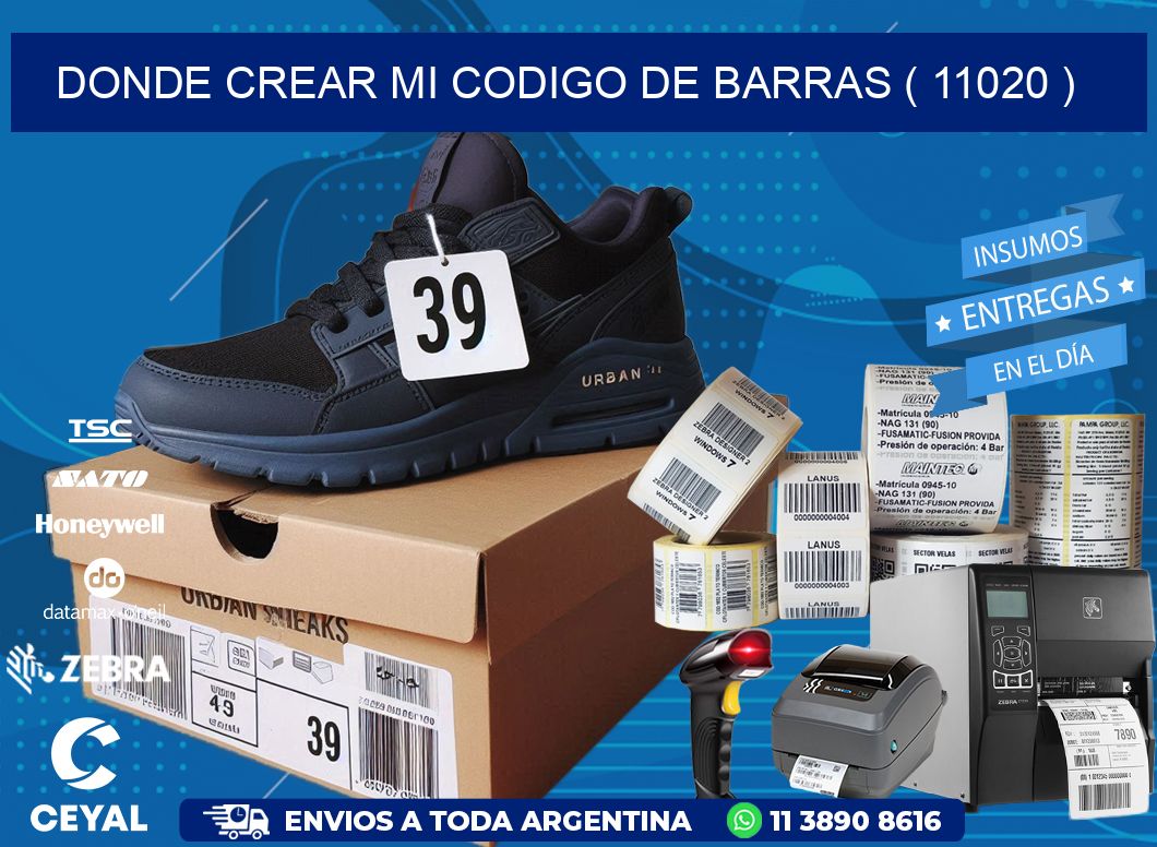 DONDE CREAR MI CODIGO DE BARRAS ( 11020 )