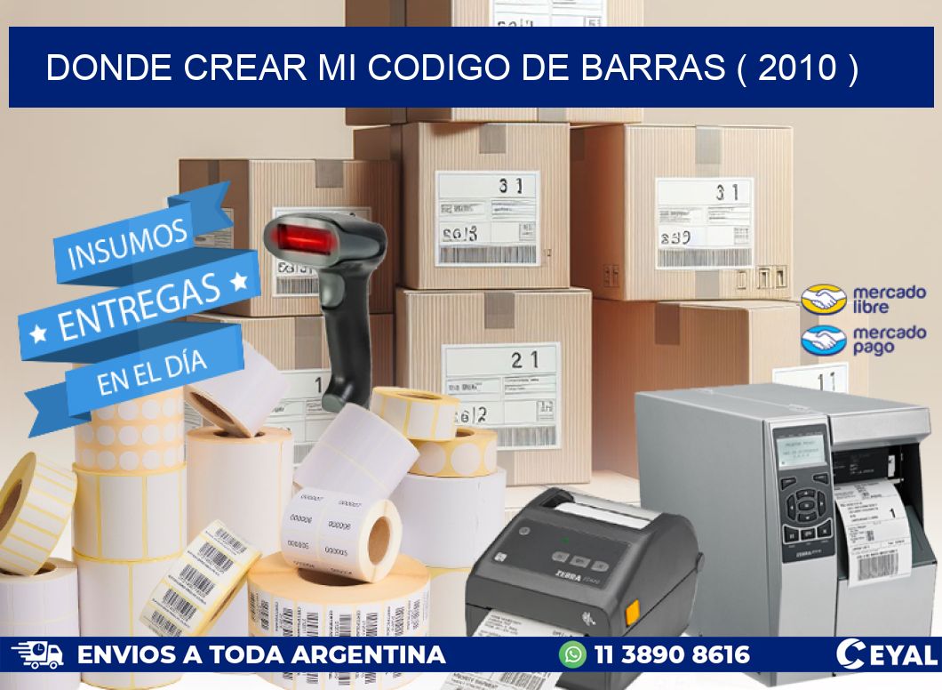 DONDE CREAR MI CODIGO DE BARRAS ( 2010 )
