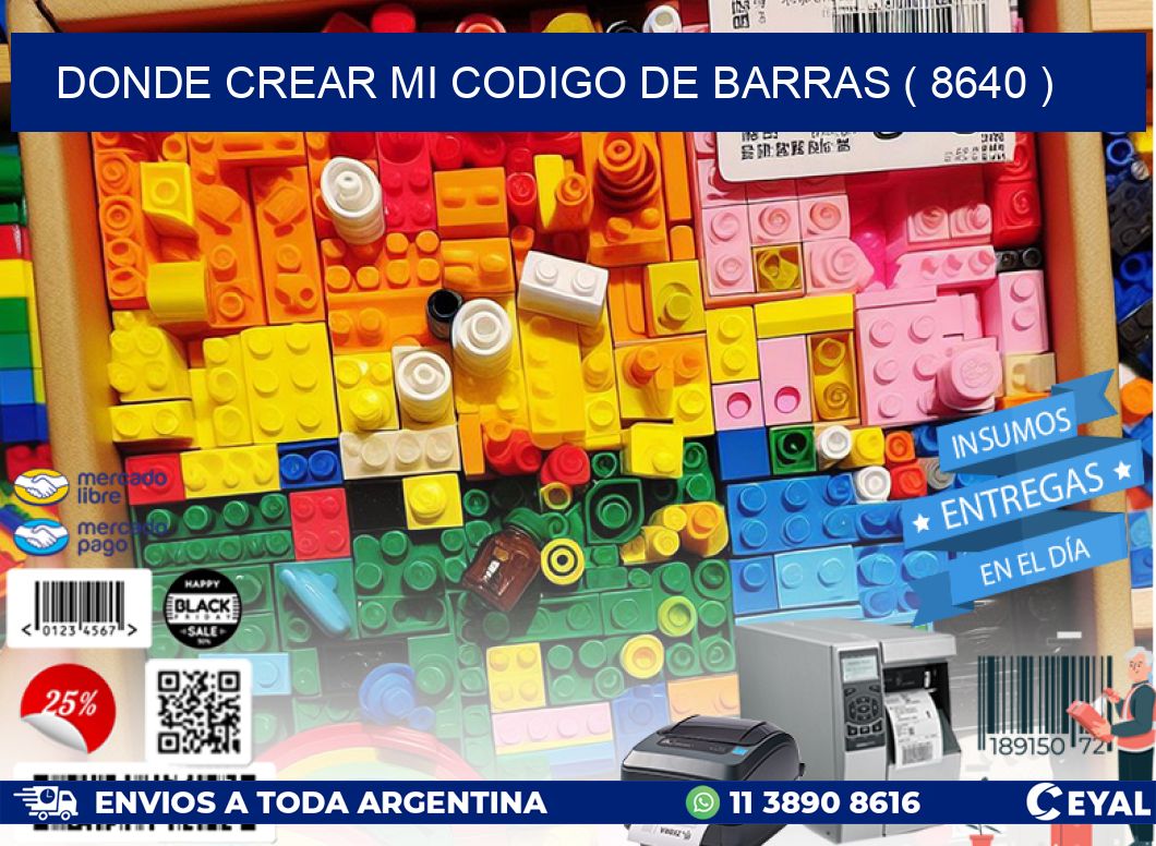 DONDE CREAR MI CODIGO DE BARRAS ( 8640 )