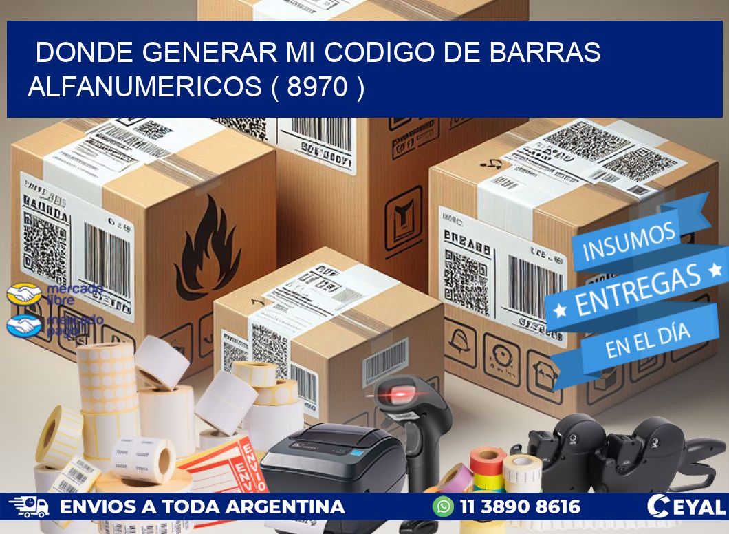 DONDE GENERAR MI CODIGO DE BARRAS ALFANUMERICOS ( 8970 )