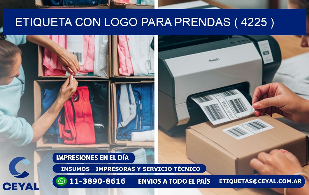 ETIQUETA CON LOGO PARA PRENDAS ( 4225 )