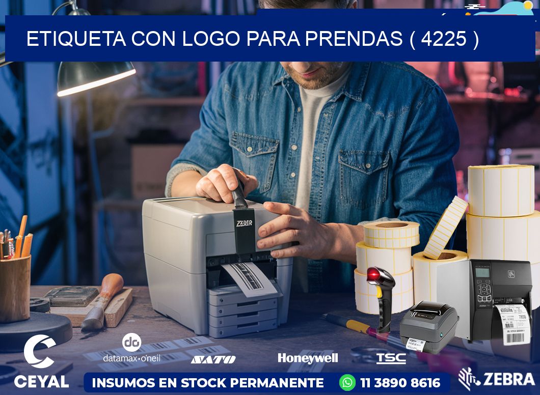 ETIQUETA CON LOGO PARA PRENDAS ( 4225 )