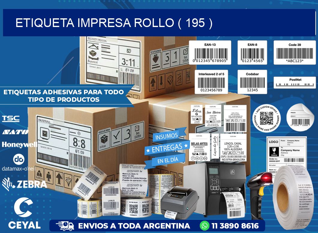 ETIQUETA IMPRESA ROLLO ( 195 )