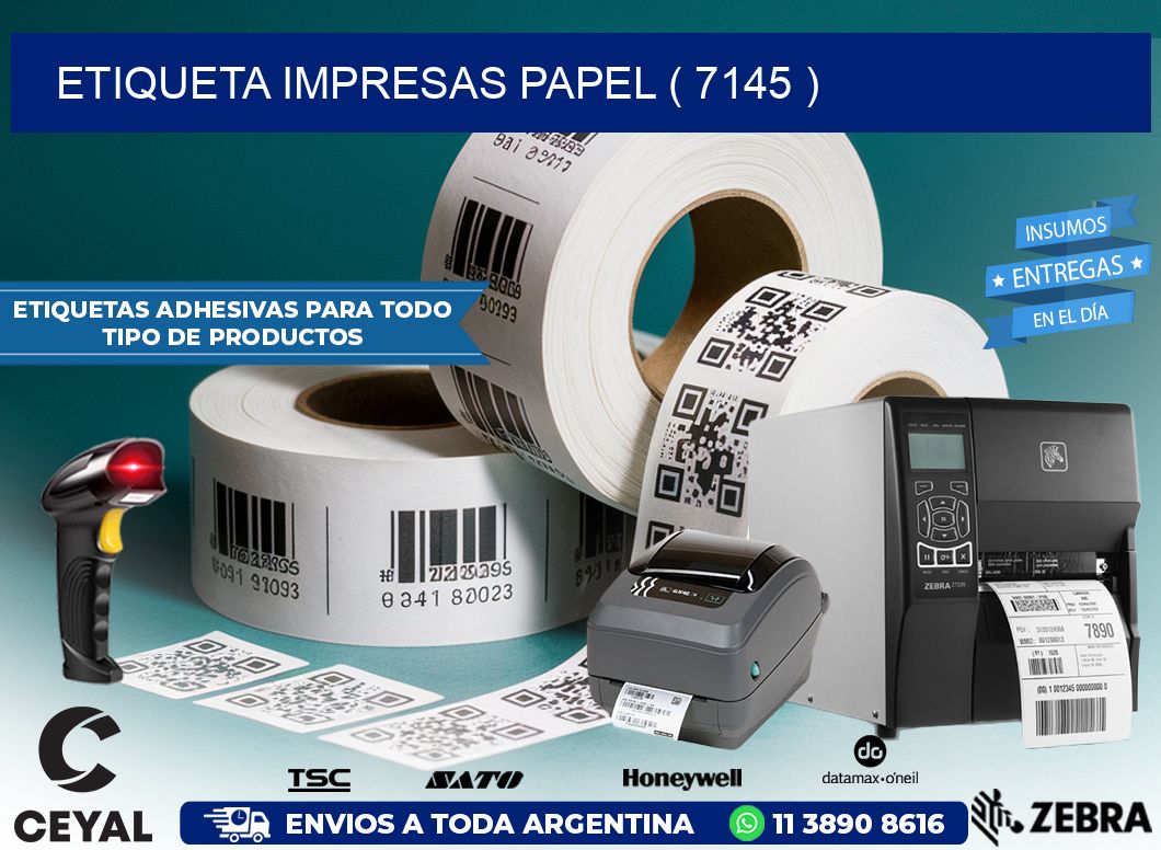 ETIQUETA IMPRESAS PAPEL ( 7145 )